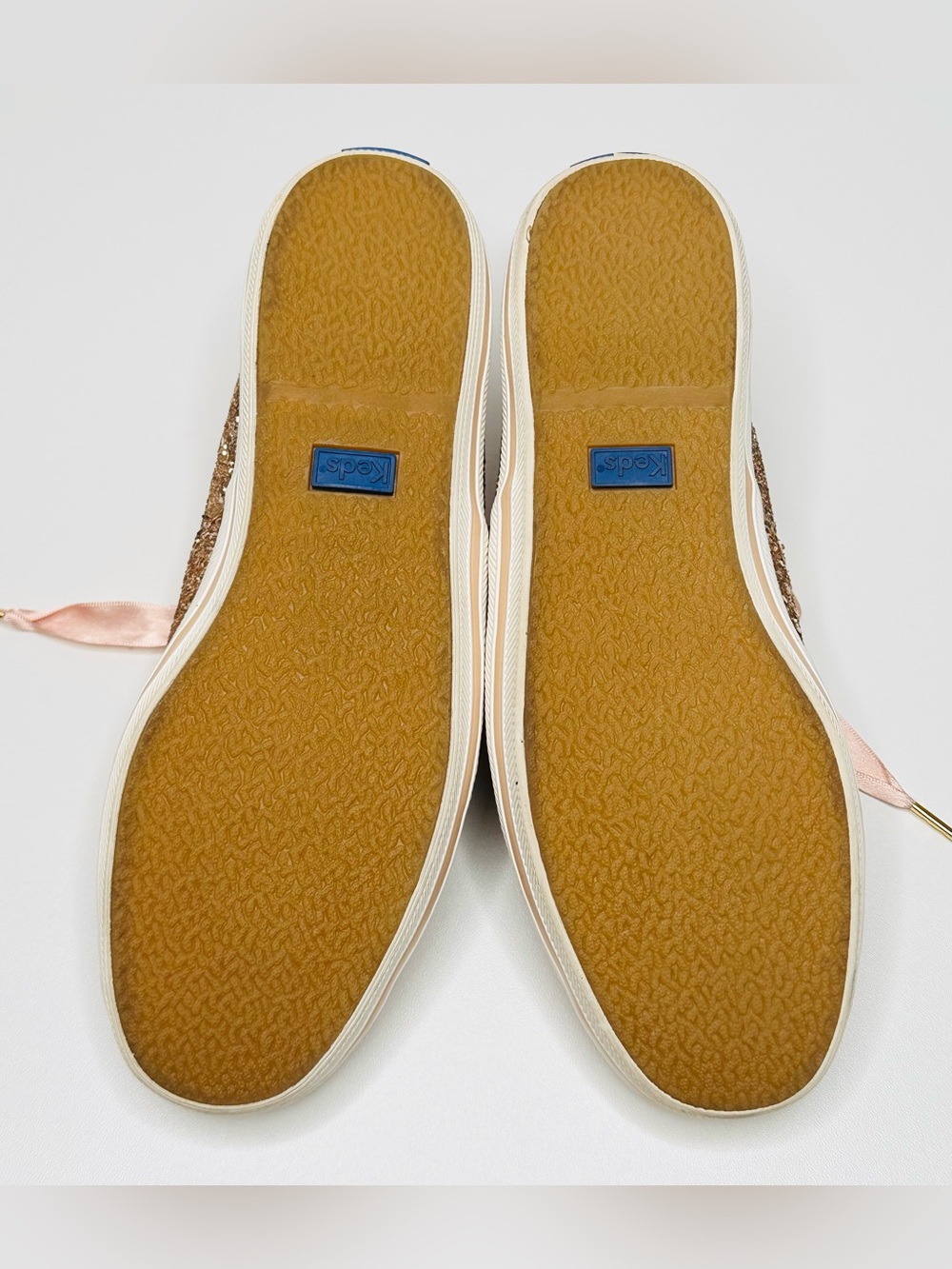 Keds X Kate Spade New York Rose Gold Glitter Sneakers Tennis Shoes - Picture 10 of 16